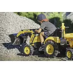 Велотрактор з причепом, переднім та заднім ковшем Falk 2086W Komatsu Жовтий