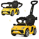 Машинка-каталка 2 в 1 Bambi M 3591L-6 Желтый
