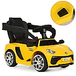Машинка-каталка 2 в 1 Bambi M 3591L-6 Желтый
