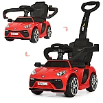Машинка-каталка 2 в 1 Bambi M 3591LS-3 Красный