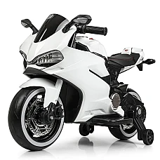 Дитячий електромотоцикл Bambi M 4104EL-1 Білий