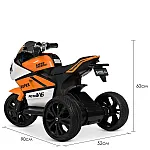 Дитячий електромотоцикл Bambi M 4135EL-1-7 Помаранчевий з білим