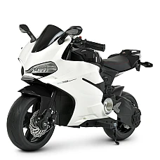 Детский электромотоцикл Bambi M 4262EL-1-2 Бело-черный