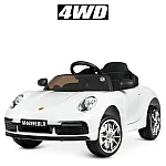 Дитячий електромобіль Porshe Bambi M 4699EBLR-1 Білий