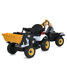 Дитячий електромобіль-трактор Bambi M 6027EBLR-1 Білий