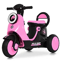 Дитячий електромотоцикл Bambi M 6298BR-8 Рожевий