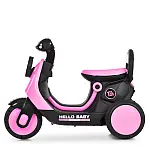 Дитячий електромотоцикл Bambi M 6298BR-8 Рожевий