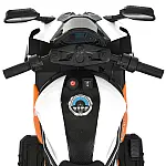 Дитячий електромотоцикл Bambi M 6348EL-1-7 Біло-помаранчевий