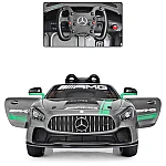 Дитячий електромобіль із пультом керування Mercedes GT4 AMG Bambi M 4050EBLRS-11 Сріблястий
