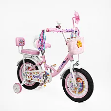 Дитячий двоколісний велосипед Corso Emily 12 ML-15569 Рожевий