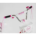 Детский двухколесный велосипед Corso Fleur FL-16708 Белый с розовым