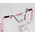 Дитячий двоколісний велосипед Corso Fleur FL-86633 Білий з малиновим