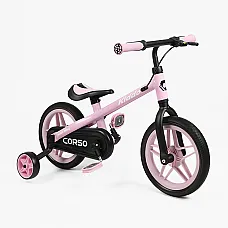 Велосипед-беговел 2 в 1 Corso Kiddo 12 63305 Розовый