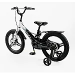 Детский двухколесный велосипед с магнивоевой рамой Corso Monti MT-18603 Черно-белый