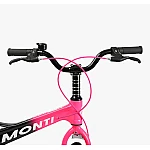 Детский двухколесный велосипед с магнивоевой рамой Corso Monti MT-20002 Черно-розовый