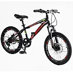 Дитячий спортивний велосипед Corso Spirit ST-20316 Чорний з червоним