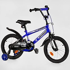 Детский двухколесный велосипед Corso Striker EX-16007 Синий