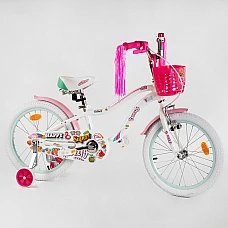Детский двухколесный велосипед Corso Sweety SW-16016 Белый