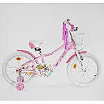 Дитячий двоколісний велосипед Corso Sweety SW-18412 Рожевий