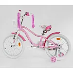 Дитячий двоколісний велосипед Corso Sweety SW-18412 Рожевий