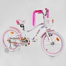 Дитячий двоколісний велосипед Corso Sweety SW-18549 Блакитний