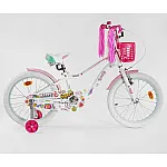 Дитячий двоколісний велосипед Corso Sweety SW-18677 Білий
