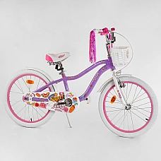 Детский двухколесный велосипед Corso Sweety SW-20714 Фиолетов
