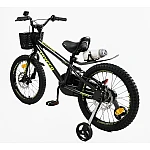 Дитячий двоколісний велосипед Corso Tayger 18 TG-36130 Чорний із салатовим