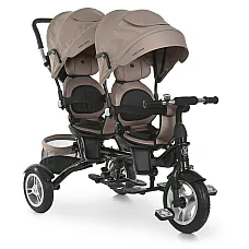 Дитячий триколісний велосипед для двійні Turbo Trike MT 1004D
