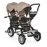 Детский трехколесный велосипед для двойни Turbo Trike MT 1004DUOS-3 Бежевый