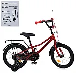 Детский двухколесный велосипед Prof1 Trike Prime MB 16011 Красный