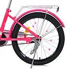 Дитячий двоколісний велосипед Prof1 Trike Princess MB 20042 Малиновий