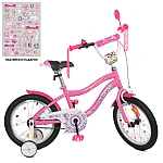 Детский двухколесный велосипед Prof1 Trike Unicorn Y16241 Розовый