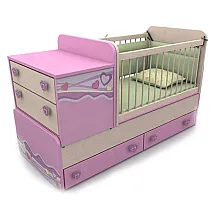 Ліжко-трансформер Pn-30 Briz Pink