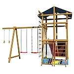Деревянный игровой центр с горкой SportBaby-10