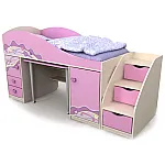 Кровать-чердак Pn-40-1 Briz Pink