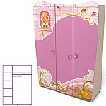 Трехдверный шкаф Briz Cinderella Cn-03