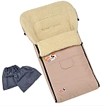 Зимний набор конверт и рукавички на овчине For Kids Mini Бежевый