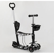 Дитячий самокат 5 в 1 Best Scooter Абстракція New Чорний з бі