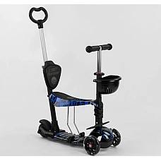 Дитячий самокат 5 в 1 Best Scooter Абстракція New Чорний з си