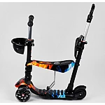 Дитячий самокат 5 в 1 Best Scooter Абстракція New Чорний (21700)