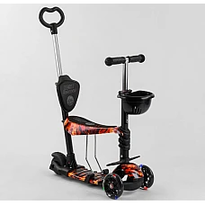 Дитячий самокат 5 в 1 Best Scooter Абстракція New Чорний з по