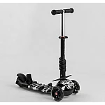 Дитячий самокат 5 в 1 Best Scooter Абстракція New Чорний з білим (24501) 