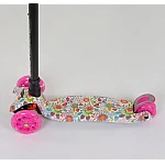 Дитячий самокат Best Scooter Maxi A 25466/779-1321 Рожевий з квітами