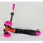 Дитячий самокат Best Scooter Maxi A 25466/779-1321 Рожевий з квітами