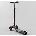 Дитячий самокат Best Scooter Maxi A 25779/779-1542 Чорний принт 