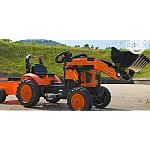 Велотрактор с прицепом и передним ковшом Falk 2065AM Kubota Оранжевый