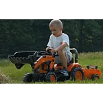 Велотрактор с прицепом и передним ковшом Falk 2065AM Kubota Оранжевый